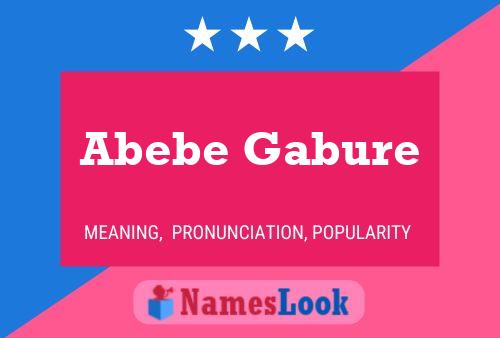 ملصق اسم Abebe Gabure