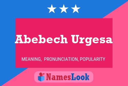 ملصق اسم Abebech Urgesa