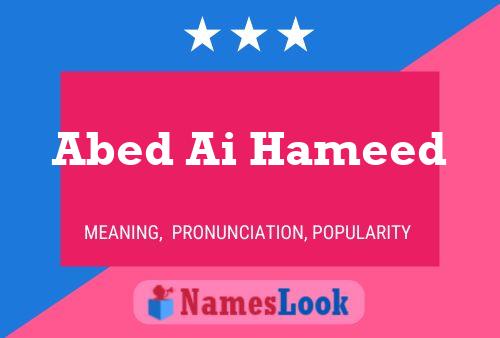 ملصق اسم Abed Ai Hameed