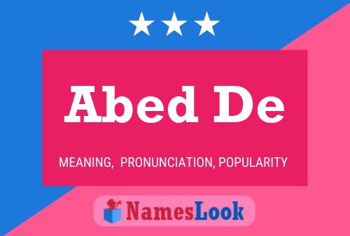 ملصق اسم Abed De