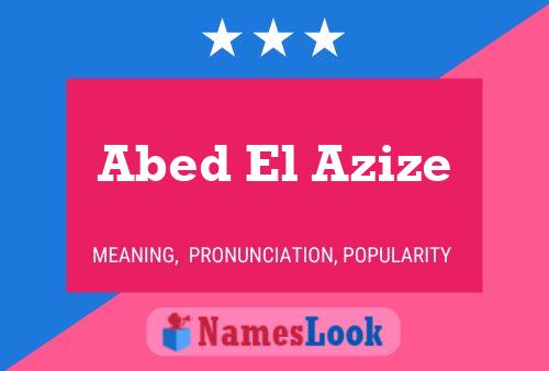 ملصق اسم Abed El Azize