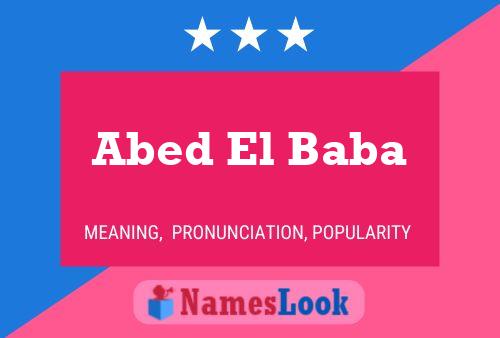 ملصق اسم Abed El Baba