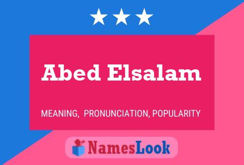 ملصق اسم Abed Elsalam