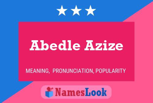 ملصق اسم Abedle Azize