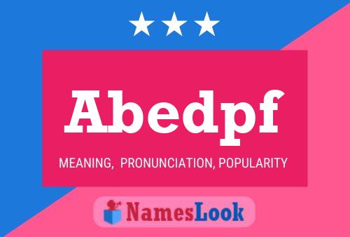 ملصق اسم Abedpf