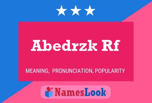 ملصق اسم Abedrzk Rf