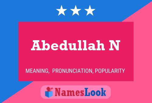 ملصق اسم Abedullah N