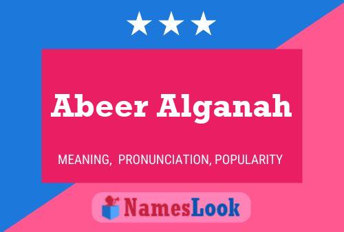 ملصق اسم Abeer Alganah