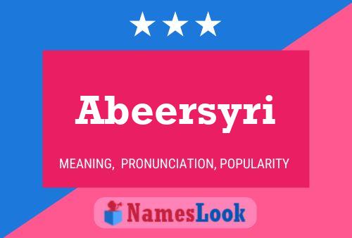 ملصق اسم Abeersyri