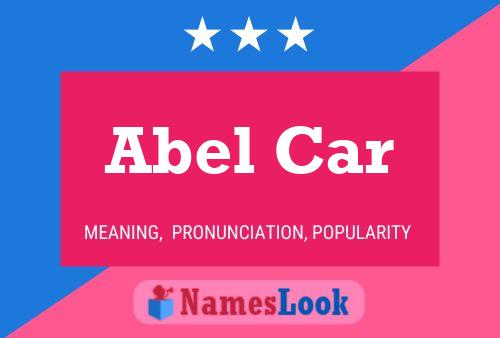 ملصق اسم Abel Car