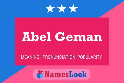 ملصق اسم Abel Geman