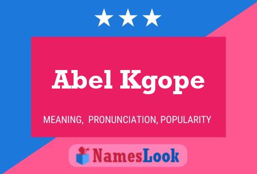 ملصق اسم Abel Kgope