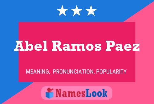 ملصق اسم Abel Ramos Paez