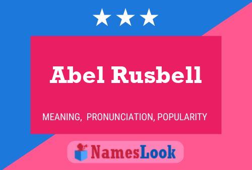 ملصق اسم Abel Rusbell