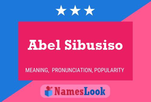 ملصق اسم Abel Sibusiso