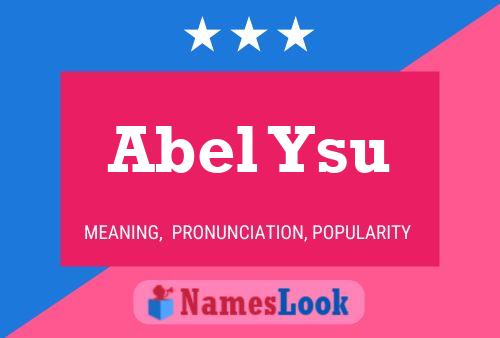 ملصق اسم Abel Ysu