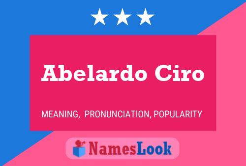 ملصق اسم Abelardo Ciro