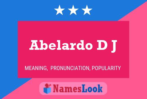 ملصق اسم Abelardo D J