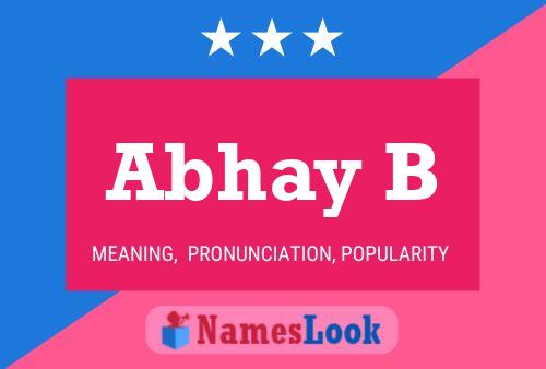 ملصق اسم Abhay B