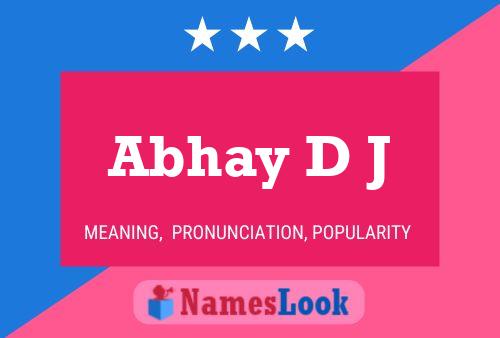 ملصق اسم Abhay D J