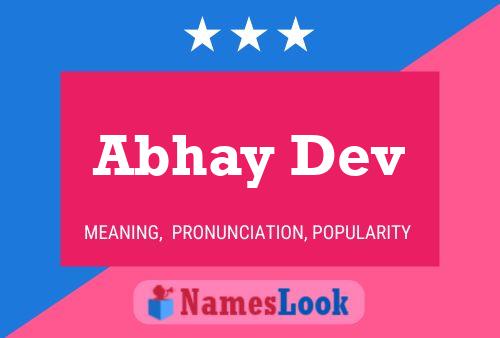 ملصق اسم Abhay Dev