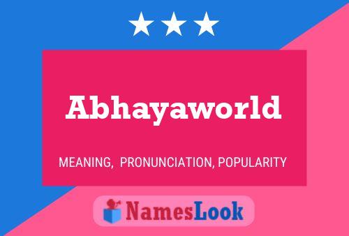 ملصق اسم Abhayaworld