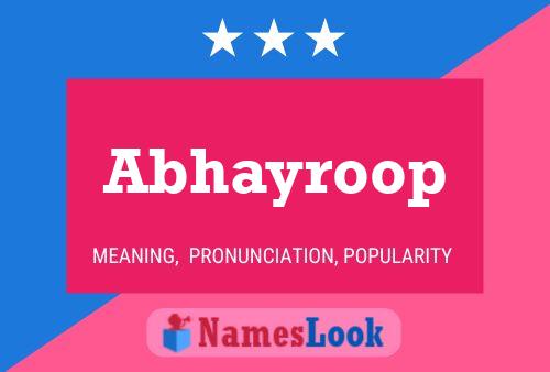 ملصق اسم Abhayroop