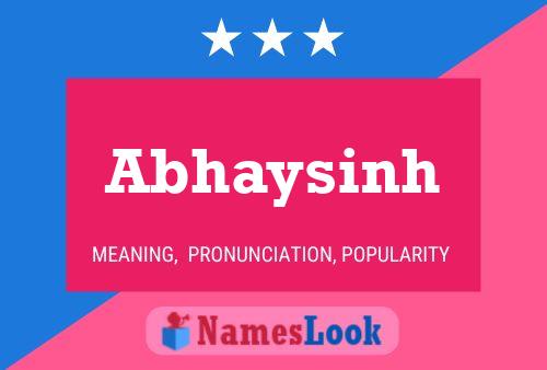 ملصق اسم Abhaysinh