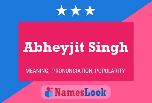 ملصق اسم Abheyjit Singh