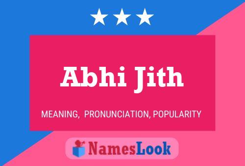 ملصق اسم Abhi Jith