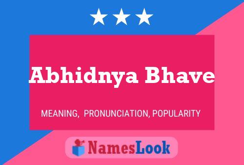 ملصق اسم Abhidnya Bhave