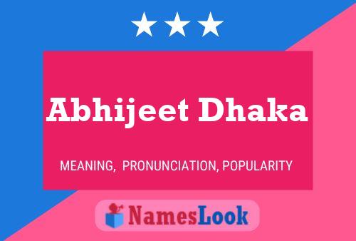 ملصق اسم Abhijeet Dhaka