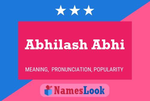 ملصق اسم Abhilash Abhi