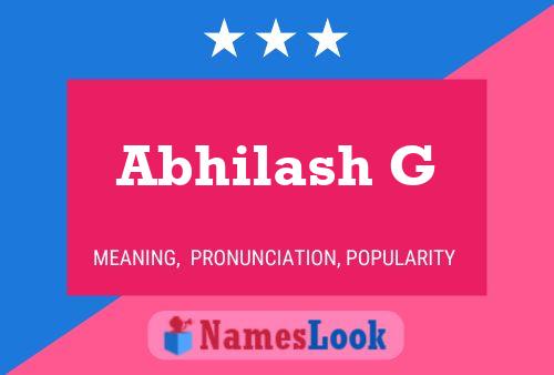 ملصق اسم Abhilash G