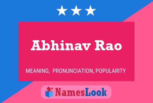 ملصق اسم Abhinav Rao