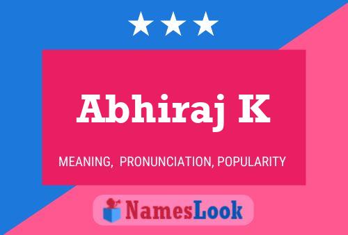 ملصق اسم Abhiraj K