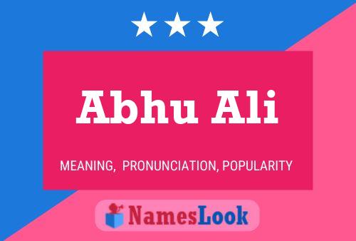 ملصق اسم Abhu Ali