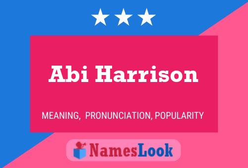 ملصق اسم Abi Harrison