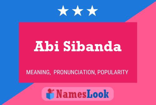 ملصق اسم Abi Sibanda