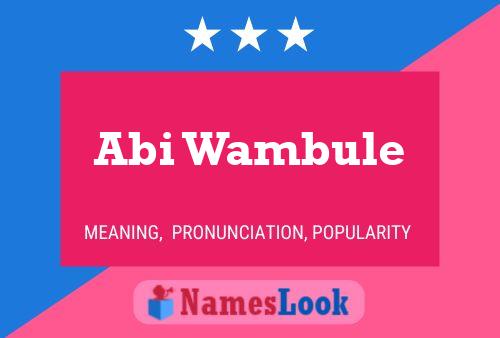 ملصق اسم Abi Wambule