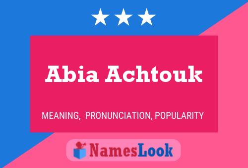 ملصق اسم Abia Achtouk