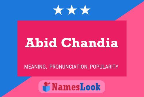 ملصق اسم Abid Chandia