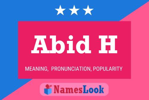 ملصق اسم Abid H