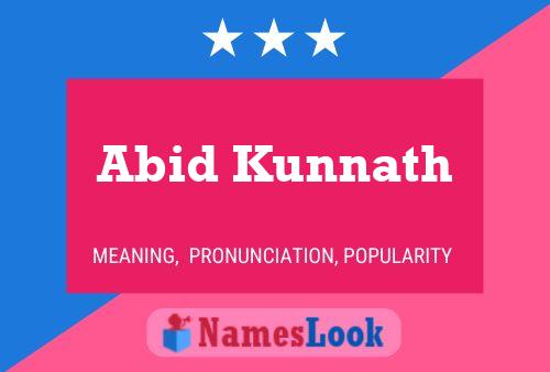 ملصق اسم Abid Kunnath