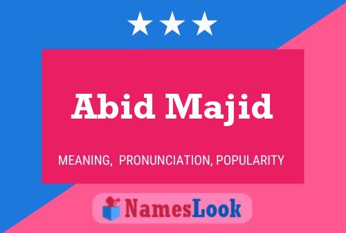 ملصق اسم Abid Majid