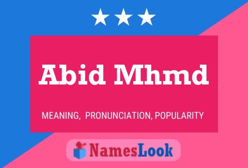 ملصق اسم Abid Mhmd