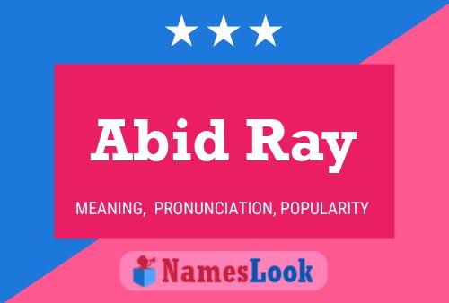 ملصق اسم Abid Ray