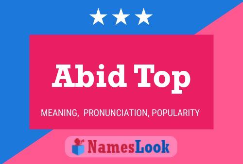 ملصق اسم Abid Top