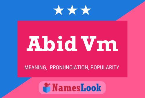 ملصق اسم Abid Vm