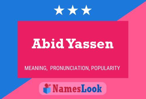 ملصق اسم Abid Yassen